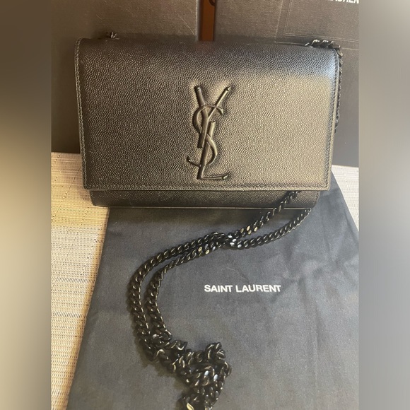Saint Laurent $2200 | Kate Small YSL Crossbody in Grained Leather | Full Set! - Picture 6 of 17